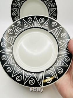 ONEIDA SHADOW MAJESTICWARE STONEWARE CHINA 16 Pcs 4 Pc Place Set Service for 4