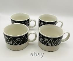 ONEIDA SHADOW MAJESTICWARE STONEWARE CHINA 16 Pcs 4 Pc Place Set Service for 4