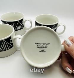 ONEIDA SHADOW MAJESTICWARE STONEWARE CHINA 16 Pcs 4 Pc Place Set Service for 4