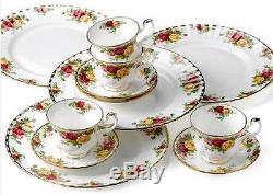 Old Country Roses 12 Pc Dinnerware Set Service for 4 Dining Bone China Dishes