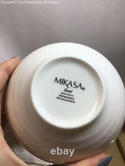 Open Box Mikasa Swirl 36-Piece Dinnerware Set Bone China White