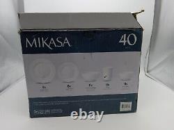 Open box, Mikasa Lausanne 40-piece Bone China Dinnerware, missing 1 salad plate