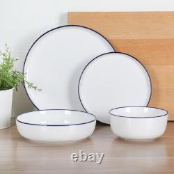 Oslo 16-Piece Porcelain Ceramic Chip & Scratch Resistant Dishes