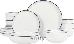 Oslo 16-Piece Porcelain Ceramic Chip & Scratch Resistant Dishes