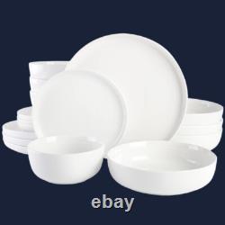 Oslo Porcelain Dinnerware Set 16pcs Chip Scratch Resistant Service for 4