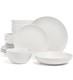 Over&back Coupe Dinnerware Set White Stoneware 16 Piece/4 Place Settings