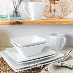 Overandback 32-Piece Squared Dinnerware Set