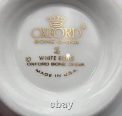 Oxford (Lenox) Bone China White Echo Platinum Trim Full Set