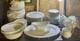 Oxford Lexington Bone China Dinnerware Platinum Trim Set of 66 Mint Condition