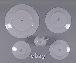 Oxford WHITE ECHO Bone China 20pc Dinnerware Sets (4) 5pc Place Settings