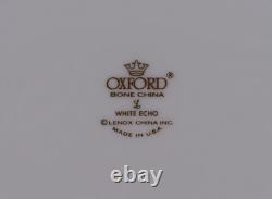 Oxford WHITE ECHO Bone China 20pc Dinnerware Sets (4) 5pc Place Settings