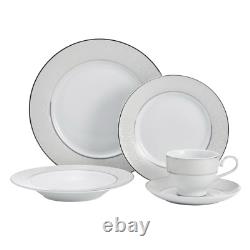 Parchment 40-Piece Porcelain Dinnerware Set