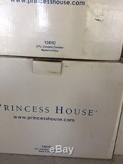 Pavillion Princess House Exclusive Set 4 Pieces Fine China Canisters Sugar Flour