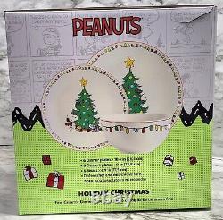 Peanuts Holiday Christmas Dinnerware Set. Snoopy & Woodstock With Christmas