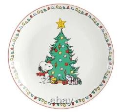 Peanuts Holiday Christmas Dinnerware Set. Snoopy & Woodstock With Christmas