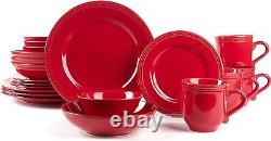 Pearl Dots Stoneware Dinnerware Set 20pcs Set Dishes for food, Dinnerware set