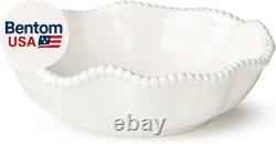 Perlette Off-White Beaded 12-Piece Dinnerware Set Includes 4 Dinner Plates, 4