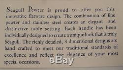 Pewter Disney Snow White FIGURAL Seagull Co. Silverware Flatware 38pc Set WoW