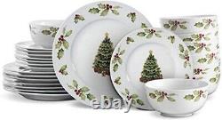 Pfaltzgraff Christmas Day Dinnerware Set, Service For 8, White