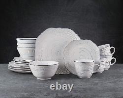 Pfaltzgraff Isabella 16 Piece Dinnerware Set, White