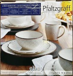 Pfaltzgraff Joanne White 16 Piece Dinnerware Set, Service For 4, NEW