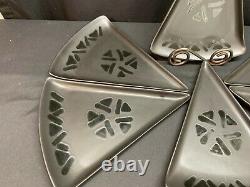 Pfaltzgraff MIDNIGHT SUN USA Set of 6 Pizza Slice Plates 10 3/4