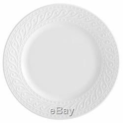 Pfaltzgraff Sylvia 32 Piece Dinnerware Set, Service for 8 White Porcelain Emboss