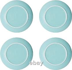 Pfaltzgraff Venice 16-Piece Stoneware Dinnerware Set Service for 4 Aqua/White