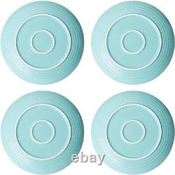 Pfaltzgraff Venice 16-Piece Stoneware Dinnerware Set Service for 4 Aqua/White