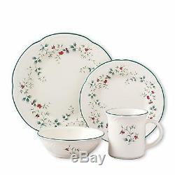 Pfaltzgraff Winterberry 16-Piece Dinnerware Set, Service for 4 Holly Berry Dish