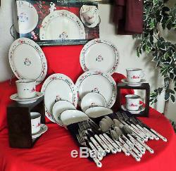Pfaltzgraffsnow Villageservice For (4)silverware/ & Dinnerware, Beautiful