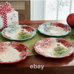Pioneer Woman Cheerful Rose Christmas 12 Pc Dinnerware Set EXACTLY LIKE PICS