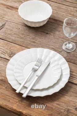 Plates and Bowls Sets, 12 Piece Dinnerware Sets Bone China, Porcelain Dinner