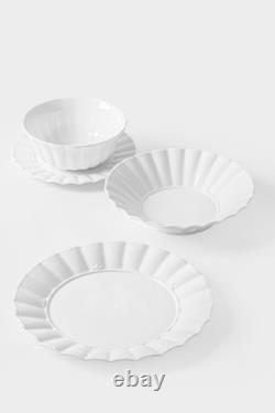 Plates and Bowls Sets, 12 Piece Dinnerware Sets Bone China, Porcelain Dinner