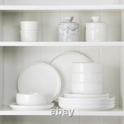 Plates and Bowls Sets, 12 Pieces Porcelain Dinnerware Sets Dishware Sets Chip