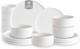 Plates and Bowls Sets, 16 Piece Modern Porcelain Dinnerware Set for 4, Cerami
