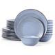 Plates and Bowls Sets 24-Piece Stoneware Dinnerware Sets, Dishes Set for 8