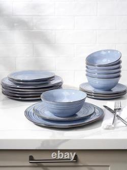 Plates and Bowls Sets 24-Piece Stoneware Dinnerware Sets, Dishes Set for 8