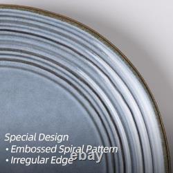 Plates and Bowls Sets 24-Piece Stoneware Dinnerware Sets, Dishes Set for 8