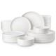 Plates and Bowls Sets, 24 Pieces Modern Porcelain Dinnerware Set for 6 Cerami