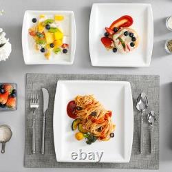 Plates and Bowls Sets, Square Dinnerware Sets for 6 (30pcs), Series Blance