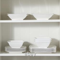 Plates and Bowls Sets, Square Dinnerware Sets for 6 (30pcs), Series Blance