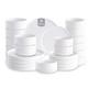 Plates and Bowls Sets for 8 32 Piece Porcelain Dinnerware Set Kitchen Dishw