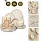 Plates and Bowls Sets for Family of 6, Ceramic Dinnerware Sets, Kitchen Dish