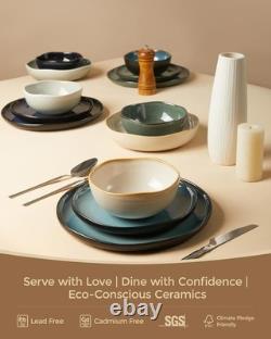 Plates and Bowls Sets for Family of 6, Ceramic Dinnerware Sets, Kitchen Dish Plates and Bowls Sets for Family of 6, Ceramic Dinnerware Sets, Kitchen Dish