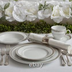 Platinum Crown 40-Piece Dinnerware Set, Service for 8