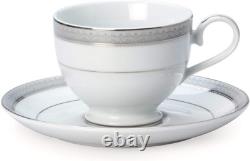 Platinum Crown 40-Piece Dinnerware Set, Service for 8