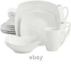 Porcelain Dinnerware Set 16 PC 4 Place Settings Smooth Finish Traditional