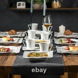 Porcelain Dinnerware Set 30 Piece White Dinner Plate Set Bulk Fine China Table