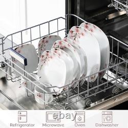 Porcelain Dinnerware Set Service 6 Elegant Dishes BPA-Free Durable Tableware New